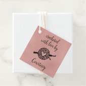 Gebost met liefdesplein bedankjes labels (In situ)