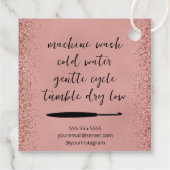 Gebost met liefdesplein bedankjes labels (Achterkant)