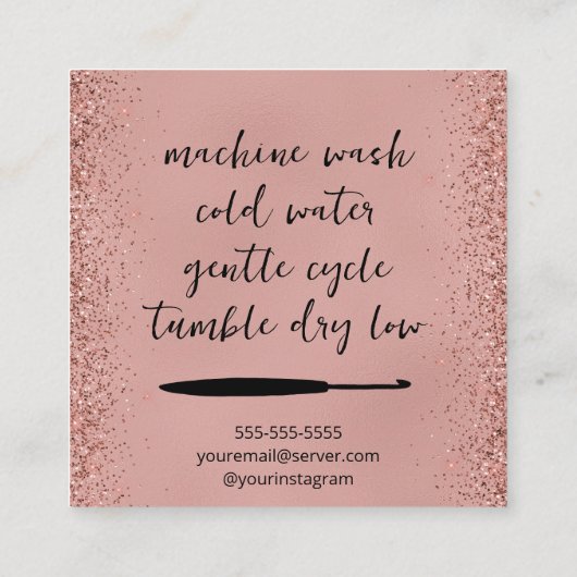 Gebost met liefdesplein vierkante visitekaartje (Achterkant)