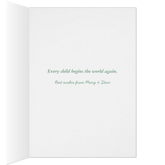 Geboste baby's, gefeliciteerd met aankondiging (Binnen (Rechts))