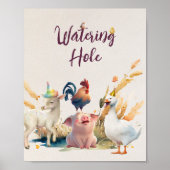 Geboste eenhoevige landbouwhuisdieren, op zaterdag poster (Voorkant)