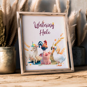 Geboste eenhoevige landbouwhuisdieren, op zaterdag poster