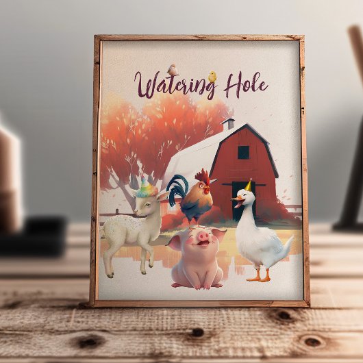 Geboste eenhoevige landbouwhuisdieren, op zaterdag poster