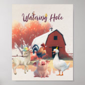 Geboste eenhoevige landbouwhuisdieren, op zaterdag poster (Voorkant)