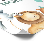 Geboste eenhoevige wilde dieren poster (Hoek)