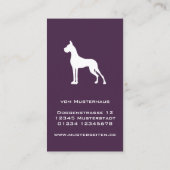 Geboste Great Dane Visitekaartjes (Achterkant)