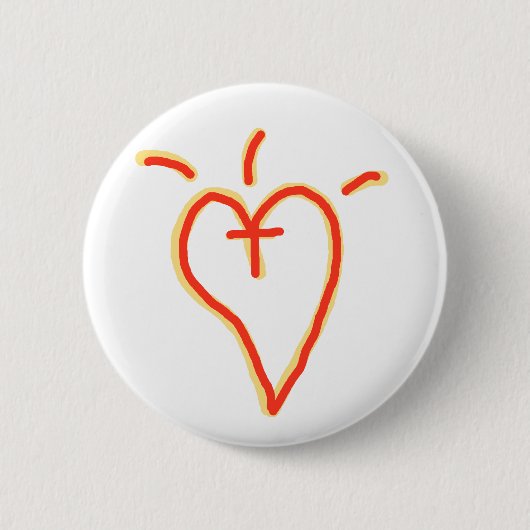 Geboste hartlijn ronde button 5,7 cm (Voorkant)