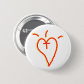 Geboste hartlijn ronde button 5,7 cm (Voorkant /achterkant)