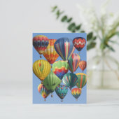 Geboste hete luchtballonnen briefkaart (Staand voorkant)