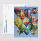 Geboste hete luchtballonnen briefkaart (Voorkant / Achterkant)