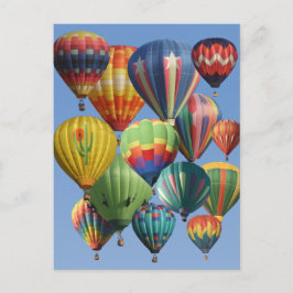 Geboste hete luchtballonnen briefkaart