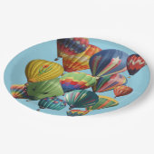 Geboste hete luchtballonnen  papieren bordje (Gekanteld)