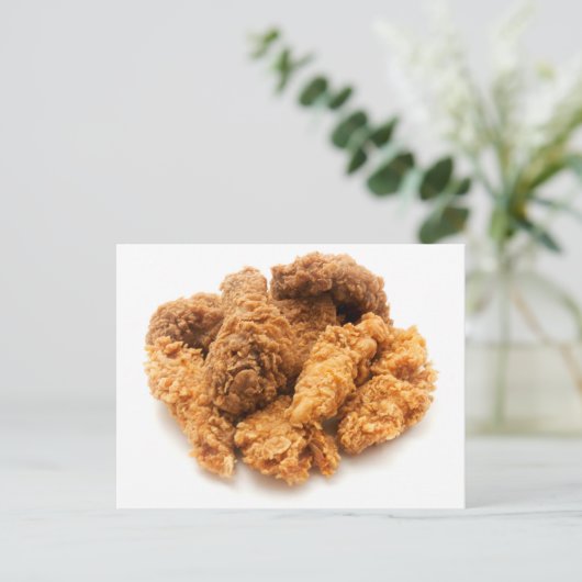 Geboste kip briefkaart (Staand voorkant)