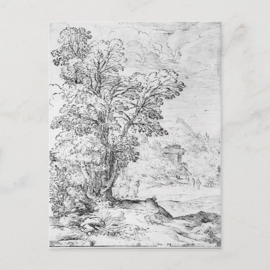 Geboste landschap briefkaart (Voorkant)