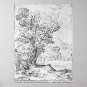 Geboste landschap poster (Voorkant)