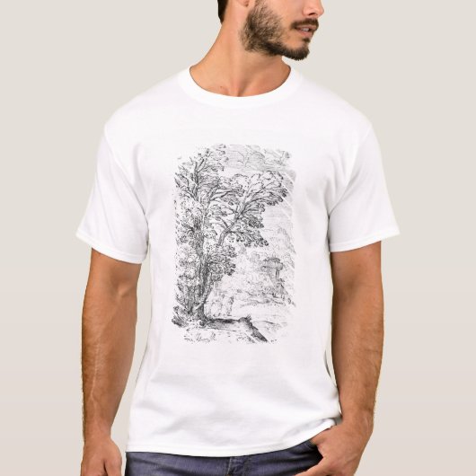 Geboste landschap t-shirt (Voorkant)