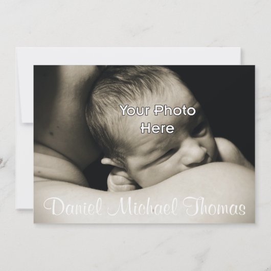 Geboste mededeling van de geboorte van Heart Horse Aankondiging (Achterkant)