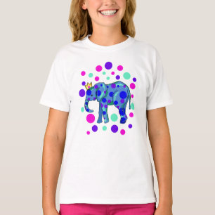 Geboste olifant met Polka Dots Girl's T-Shirt