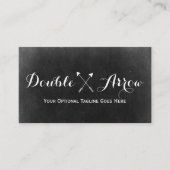 Geboste pijlen op het kalkbord van Boho Boutique Visitekaartje (Voorkant)