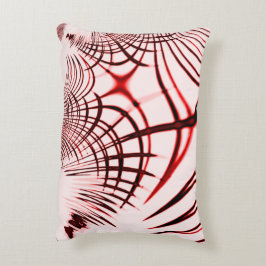 Geboste rode en bruine krommen op lichte achtergro accent kussen