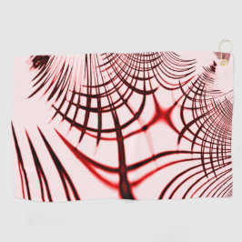 Geboste rode en bruine krommen op lichte achtergro golfhanddoek