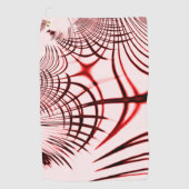 Geboste rode en bruine krommen op lichte achtergro golfhanddoek (Voorkant)