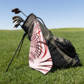 Geboste rode en bruine krommen op lichte achtergro golfhanddoek (Groen)