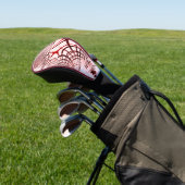 Geboste rode en bruine krommen op lichte achtergro golfheadcover (Insitu)