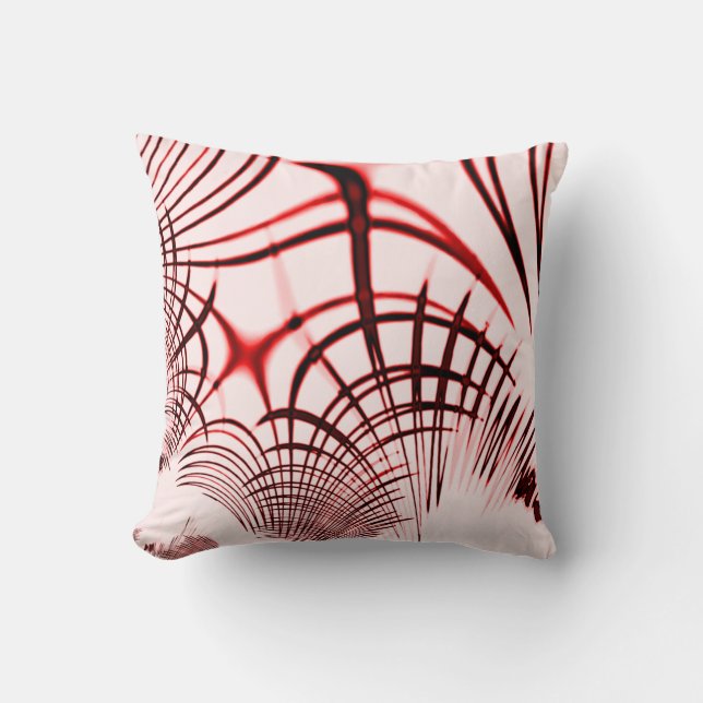 Geboste rode en bruine krommen op lichte achtergro kussen (Voorkant)