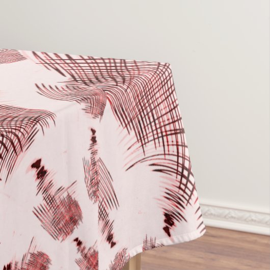 Geboste rode en bruine krommen op lichte achtergro tafelkleed (Voorbeeld)