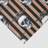 Geboste schedels op zwarte en gestreepte tonijn tissuepapier (Detail)