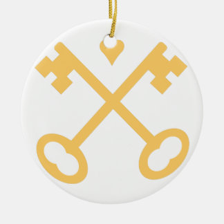 Geboste sleutels keramisch ornament