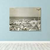 Geboste strand canvas afdruk (Insitu (Houten vloer))