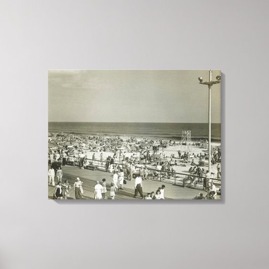 Geboste strand canvas afdruk (Voorkant)