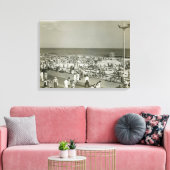 Geboste strand canvas afdruk (Insitu (Woonkamer))