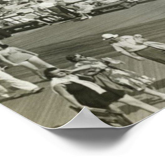 Geboste strand poster (Hoek)