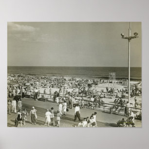 Geboste strand poster