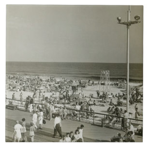 Geboste strand tegeltje