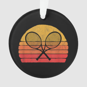 Geboste Tennis Racquets Retro 80s Zon Grap Ornament