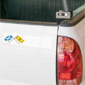 Geboste vlaggen van Schotland Bumpersticker (Op Truck)