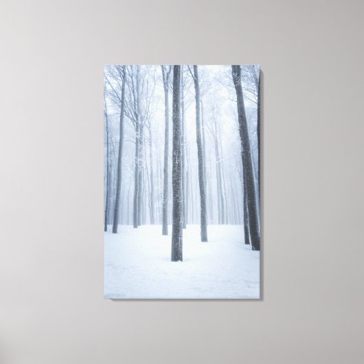 Geboste winterbos canvas afdruk (Voorkant)