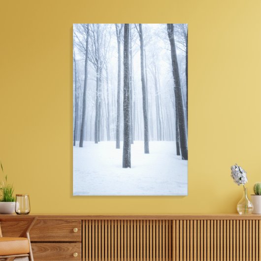 Geboste winterbos canvas afdruk (Insitu (Woonkamer))