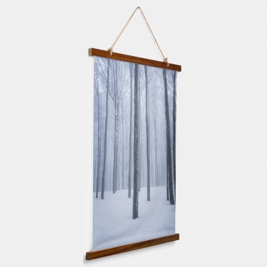 Geboste winterbos hangend wandkleed (Gebogen)