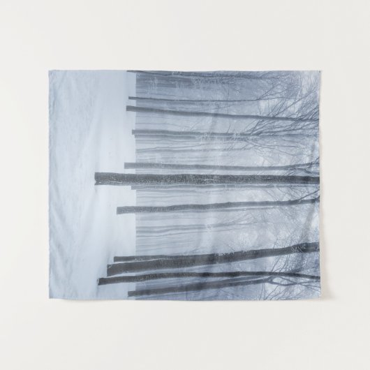 Geboste winterbos wandkleed (Voorkant (horizontaal))