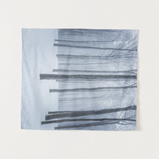 Geboste winterbos wandkleed (Voorkant (horizontaal))