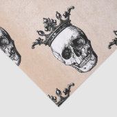 Geboste witte schedels op de zwarte Tan-pagina Tissuepapier (Detail)