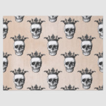 Geboste witte schedels op de zwarte Tan-pagina