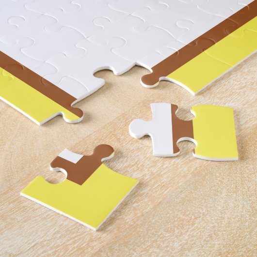 Geboterde Banaan Brood Loaf Slice Food Illustratie Legpuzzel (Zijkant)