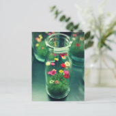 gebottelde bloemen briefkaart (Staand voorkant)