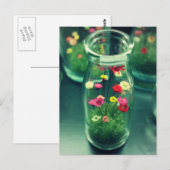 gebottelde bloemen briefkaart (Voorkant / Achterkant)